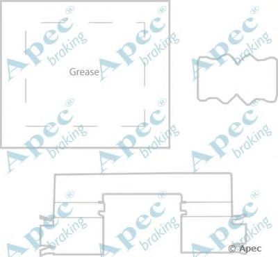 APEC BRAKING kit1182 -  Комплектующие, тормозные колодки